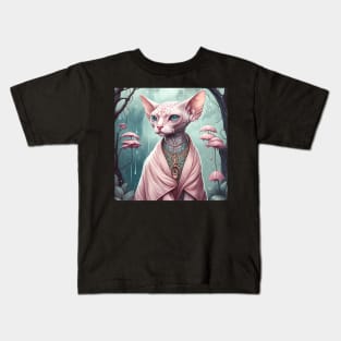 Glimmering Alien Sphynx Kids T-Shirt